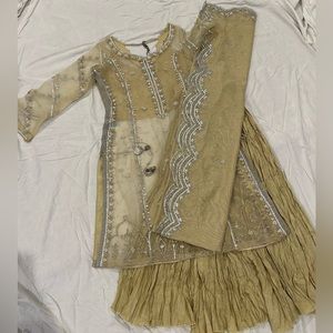 Crushed Sharara Suit